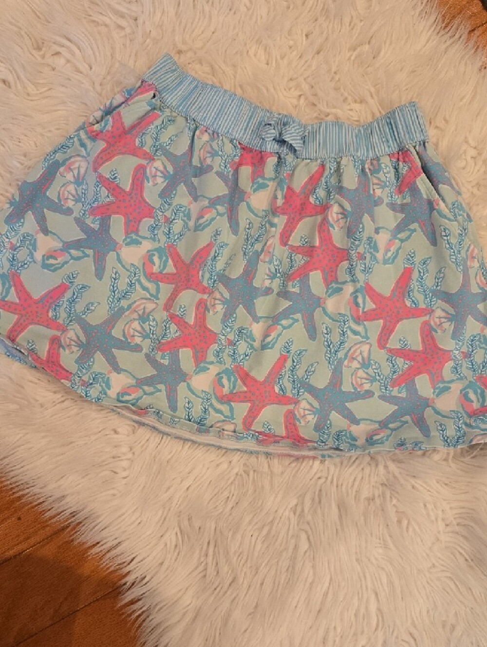 Vineyard Vines Blue & White Striped Waistband Skirt